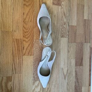 natural kitten  sling back heels